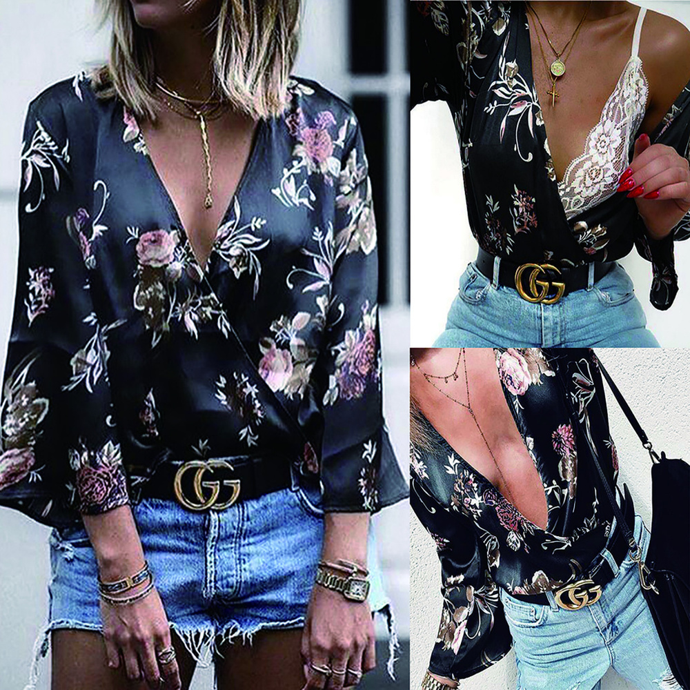 🎊 ONE LEFT! 🎉Gorgeous Floral Faux Wrap Top! - Picture 2 of 8